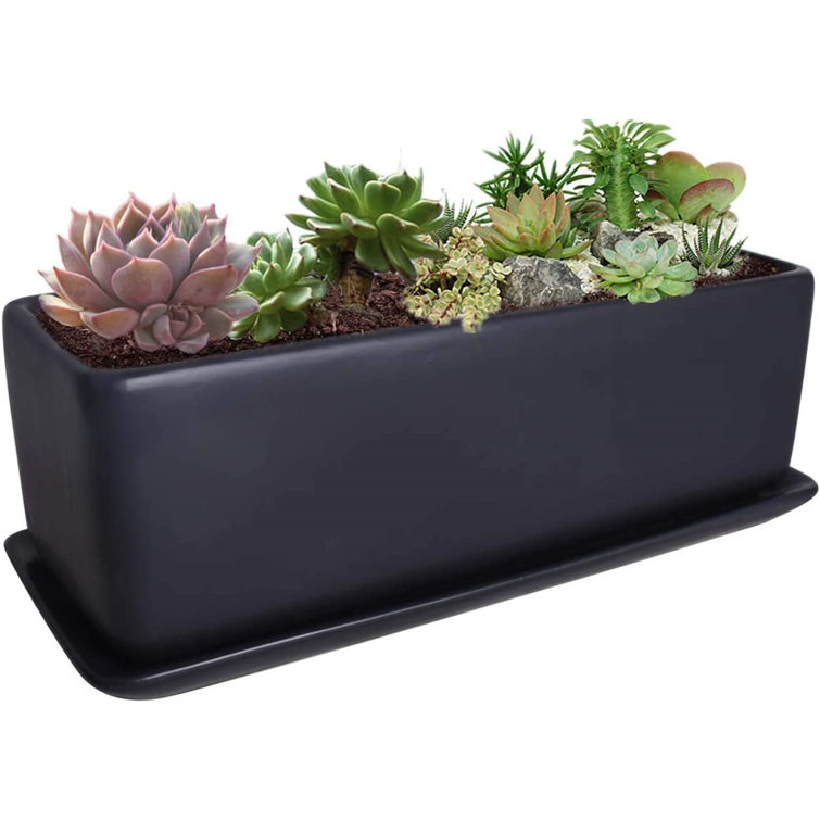 Latitude Run® Ceramic Window Box Planter Wayfair